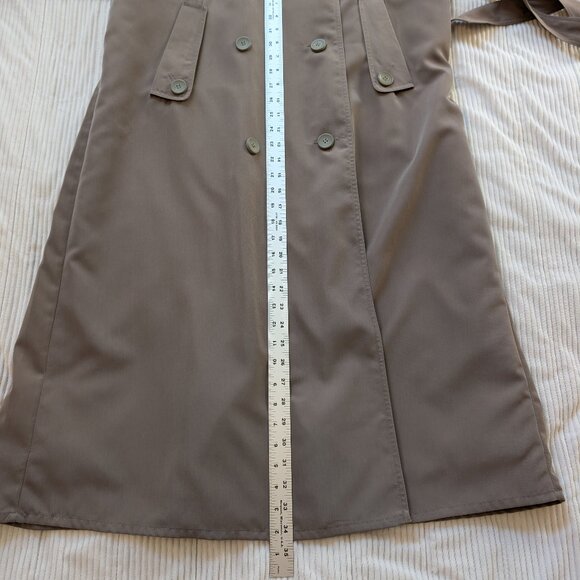 Terry Lewis Classic Luxuries water repellent taupe trench coat Large EUC - Picture 11 of 15